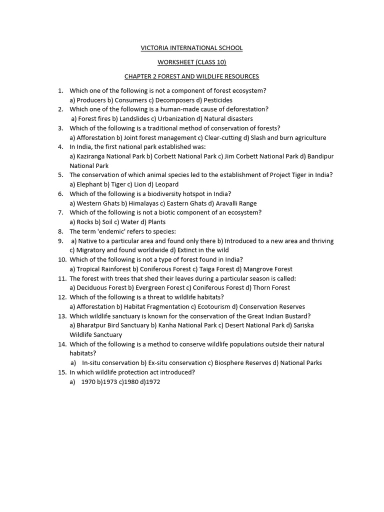 Class 10 Chapter - 2 (Geo) Worksheet | PDF