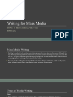Topic 2 Types of Writing in Mass Media