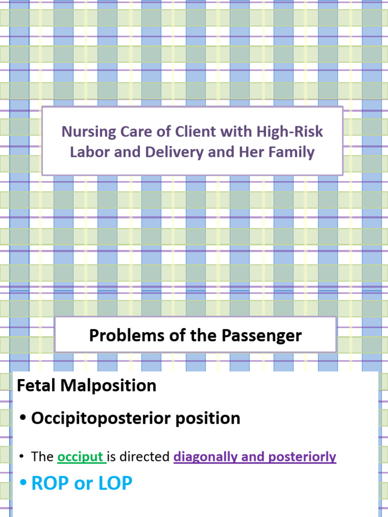 High-Risk Labor & Delivery Nursing Care | PDF | Childbirth | Uterus