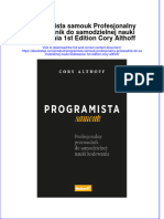 PDF of Programista Samouk Profesjonalny Przewodnik Do Samodzielnej Nauki Kodowania 1St Edition Cory Althoff Full Chapter Ebook