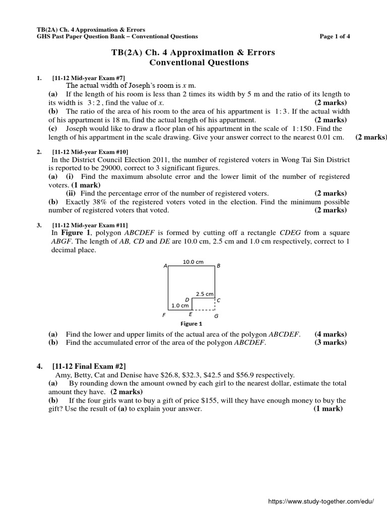 Errors in Approximation Calculations | PDF | Significant Figures | Body ...