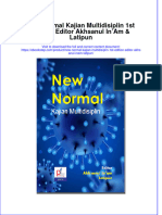 Full Download New Normal Kajian Multidisiplin 1St Edition Editor Akhsanul Inam Latipun Online Full Chapter PDF