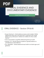 Oral Evidence and Documentary Evidence