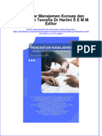 PDF of Pengantar Manajemen Konsep Dan Pendekatan Teoretis DR Hartini S E M M Editor Full Chapter Ebook