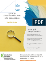 Evaluación Formativa. Entre La Simplificación y Reto Pedagógico