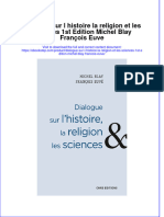 full download Dialogue Sur L Histoire La Religion Et Les Sciences 1St Edition Michel Blay Francois Euve online full chapter pdf 