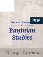 Recent Researches in Paninin Studies George Cardona MLBD (71)