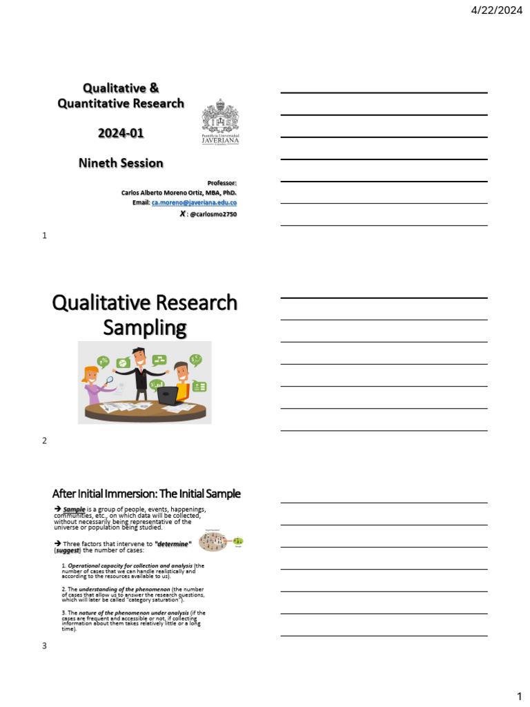 Qualitative Research Sampling Guide | PDF | Qualitative Research ...