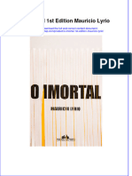 Full Download O Imortal 1St Edition Mauricio Lyrio Online Full Chapter PDF