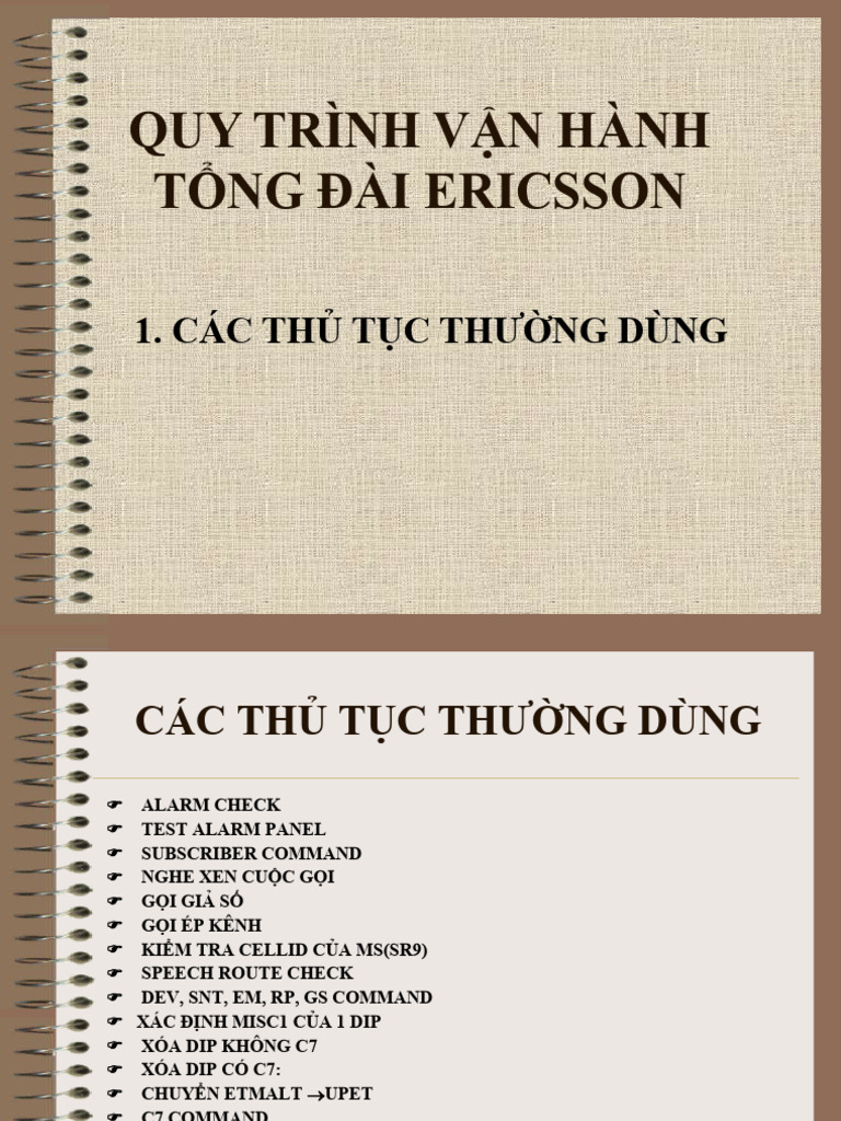 Quy trinh van hanh tong dai ericsson pdf