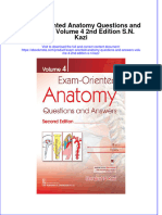 Full Ebook of Exam Oriented Anatomy Questions and Answers Volume 4 2Nd Edition S N Kazi Online PDF All Chapter