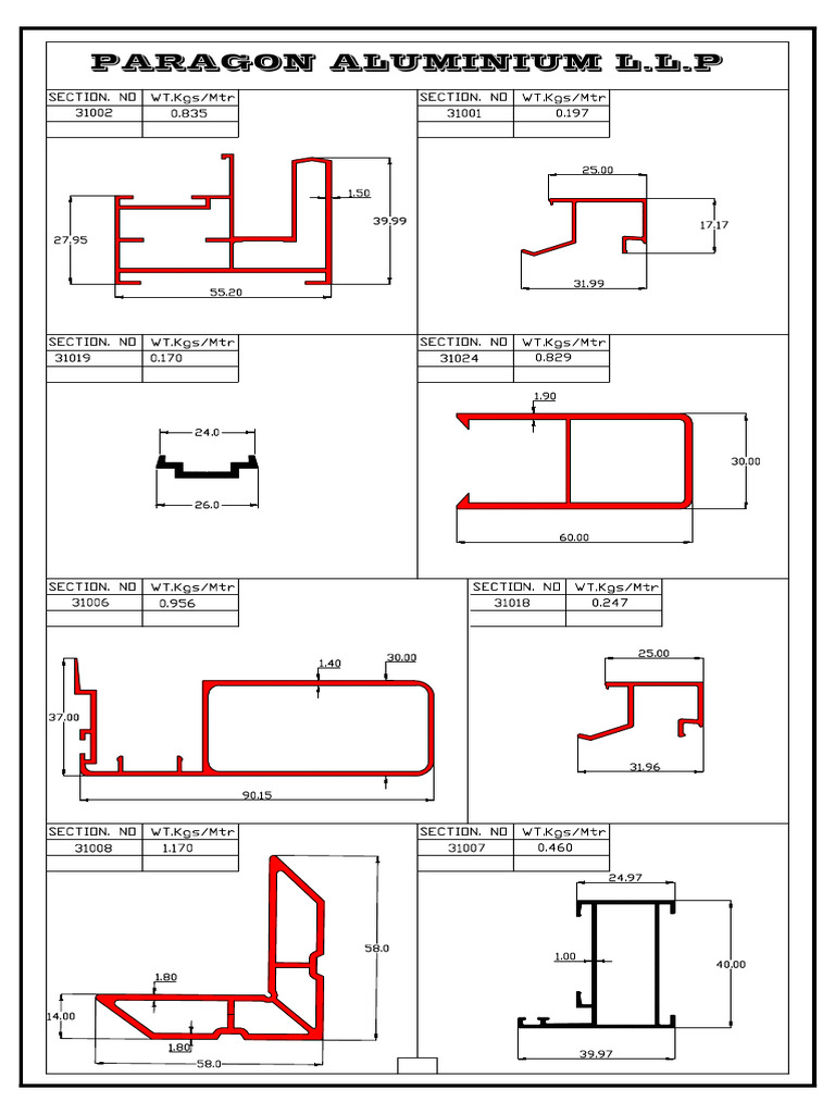 40 MM Sliding Window Sections | PDF