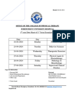 3rd Year Date Sheet