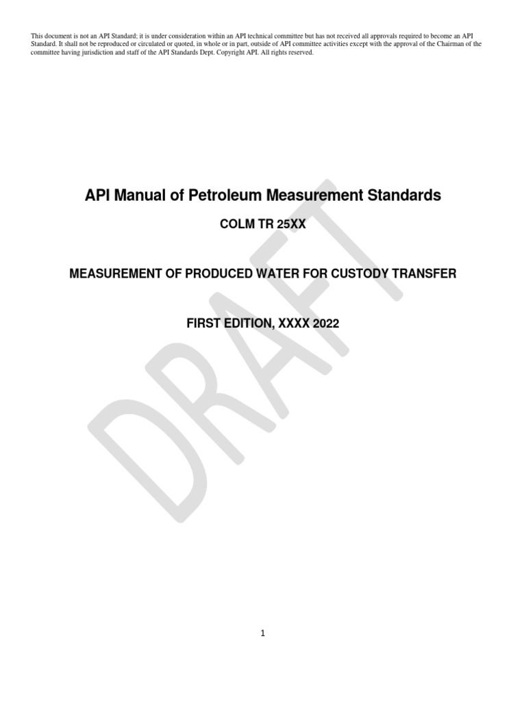 API - COLM - TR 25XX - Produced Water Quantity Measurement - Ballot ...