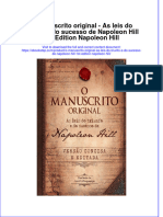 full download O Manuscrito Original As Leis Do Triunfo E Do Sucesso De Napoleon Hill 1St Edition Napoleon Hill online full chapter pdf 