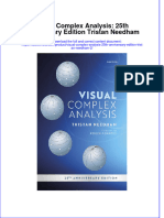 Download full ebook of Visual Complex Analysis 25Th Anniversary Edition Tristan Needham 2 online pdf all chapter docx 