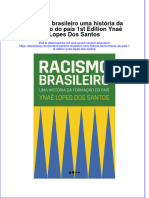 PDF of Racismo Brasileiro Uma Historia Da Formacao Do Pais 1St Edition Ynae Lopes Dos Santos Full Chapter Ebook