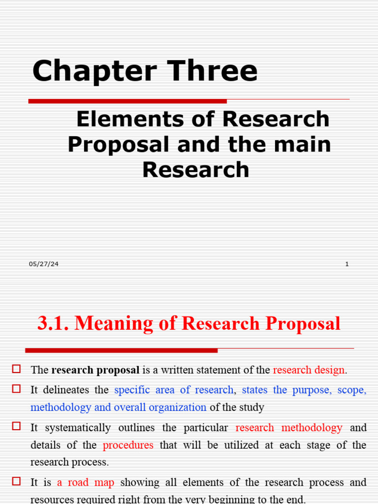 Research Proposal Elements Explained | PDF | Sampling (Statistics ...