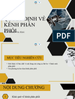 Chương 9 Quyết Định Về Kênh Phân Phối