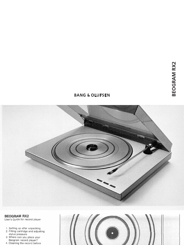 Bang Olufsen Beogram - RX 2 Owners Manual | PDF