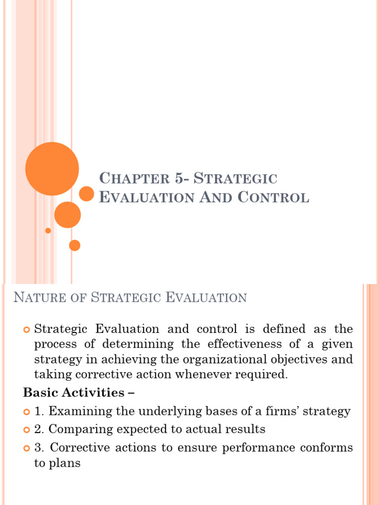 Strategic Evaluation and Control Overview | PDF | Evaluation | Debt