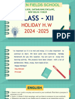 Holiday Homework (2024-25)