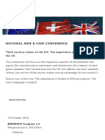 National MDR & IVDR Conference 2022 - Swiss Medtech