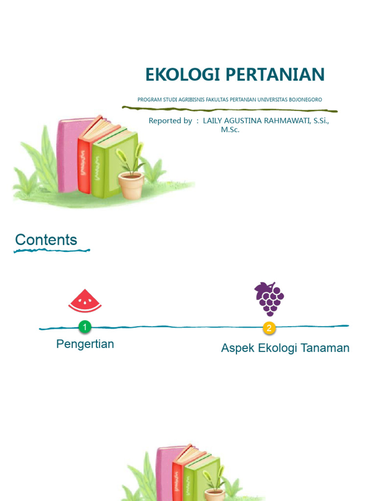 Pertemuan 2 Ekosistem Pertanian Agroekosistem Pdf