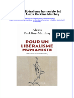 PDF of Pour Un Liberalisme Humaniste 1St Edition Alexis Karklins Marchay Full Chapter Ebook