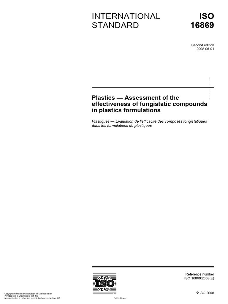 16869-2008 Iso | PDF | International Organization For Standardization