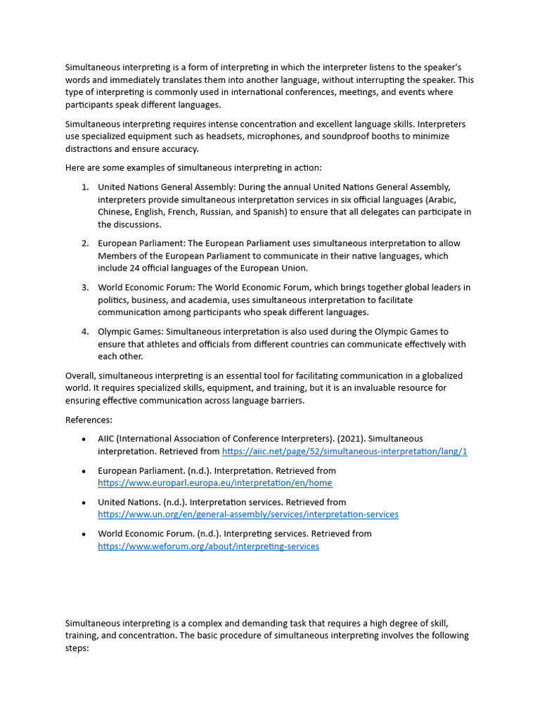 Global Event Interpreting Guide | PDF | Language Interpretation ...