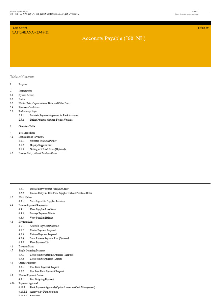 SAP S/4HANA Accounts Payable Guide | PDF | Accounts Payable | Business