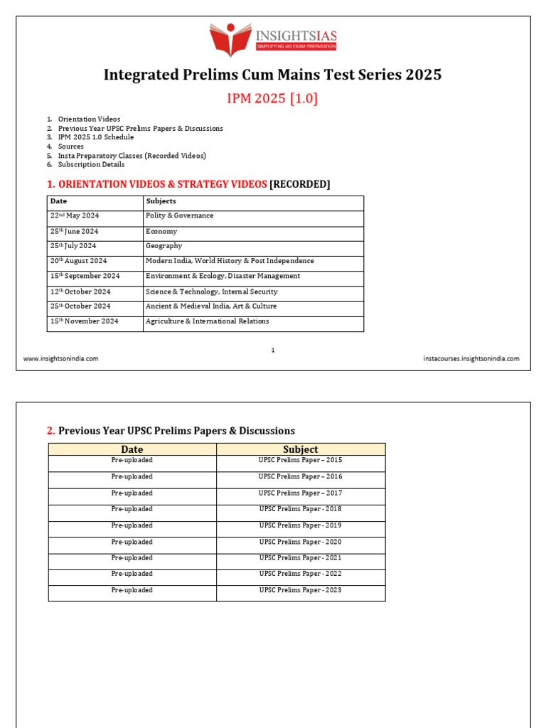 IPM 2025 1.0 Final Timetable | PDF | Inflation | Money