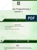 Computer Programming Lesson1