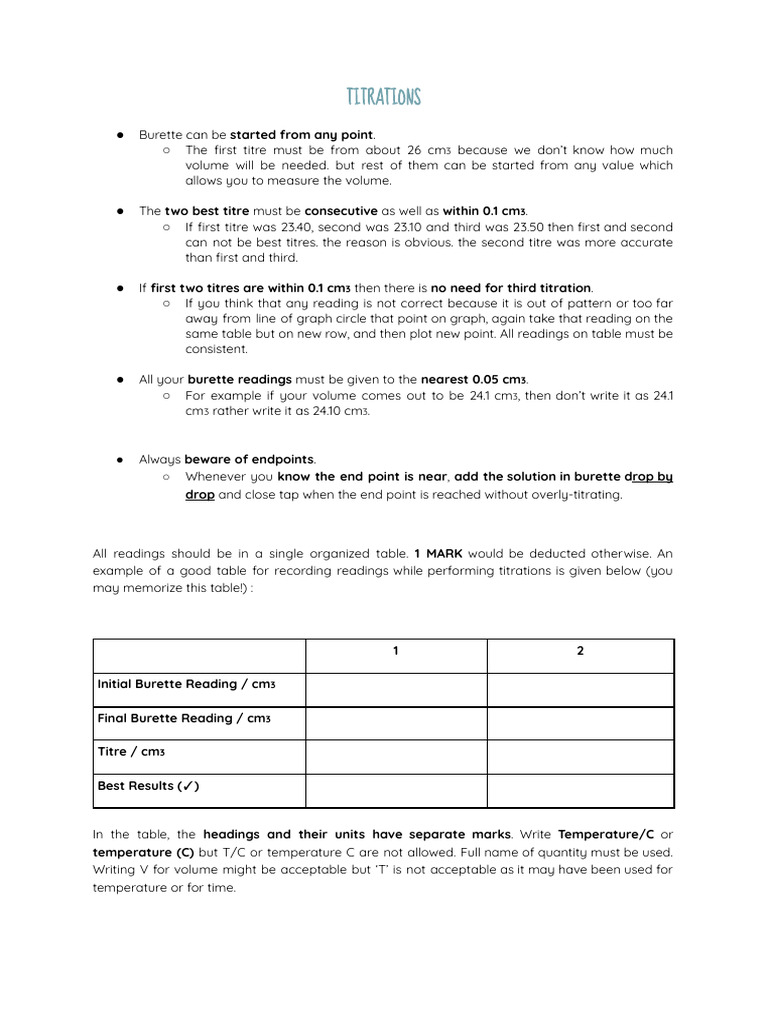 Chemistry Practical - Paper 3 Notes | PDF | Aldehyde | Physical Chemistry