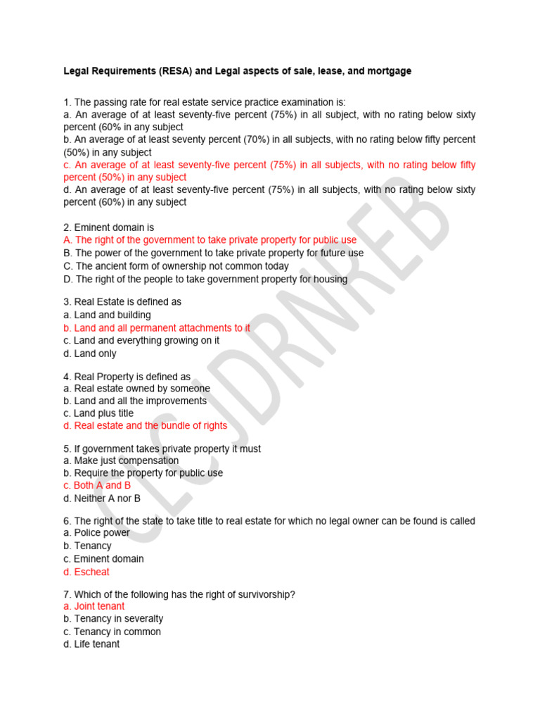 Indiana Real Estate Exam Overview | PDF | Lease | Mortgages