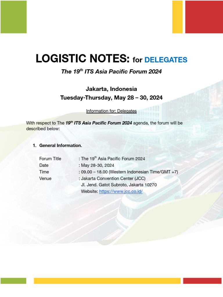ITS APF Delegates Logistic Notes - Type B | PDF | Travel Visa