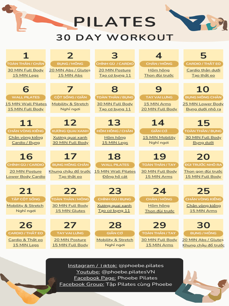 PDF Monthly Pilates Workout | PDF