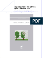 PDF of Psicologia para Juristas 1St Edition Miguel Clemente Diaz Full Chapter Ebook