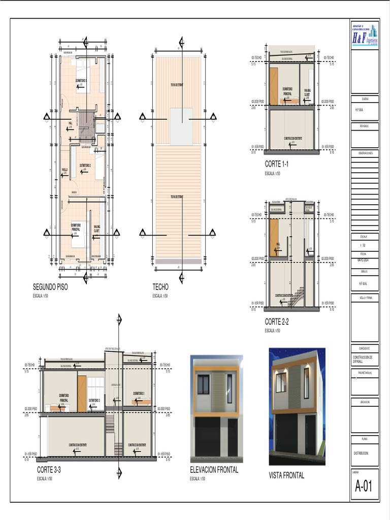 Planos de Casa de Drywall de 2 Pisos | PDF