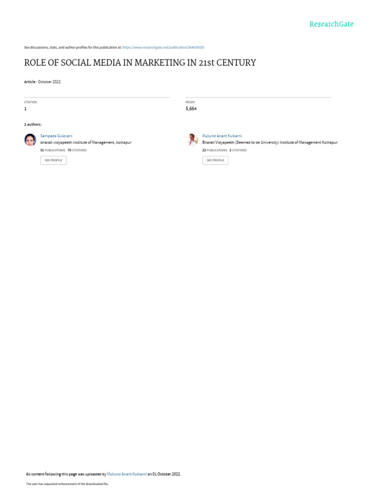 Social Media Marketing in the 21st Century | PDF | Popular Culture ...