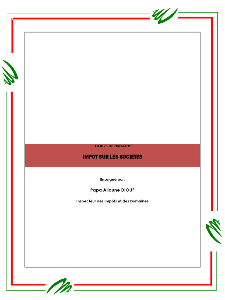 Impôt sur les Sociétés : Guide Complet | PDF | Impôts | Impôt sur le revenu