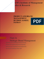 pRODUCT AND BRAND MANAGEMENT