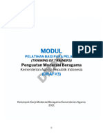 Modul TOT Penguatan Moderasi Beragama Kemenag RI - Pokja MB - Draf#3