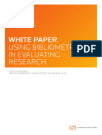 White Paper - Using bibliometrics in evaluating research