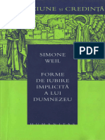 Weil, Simone - Forme de Iubire Implicita a Lui Dumnezeu (2)