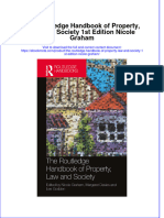 Download full ebook of The Routledge Handbook Of Property Law And Society 1St Edition Nicole Graham online pdf all chapter docx 