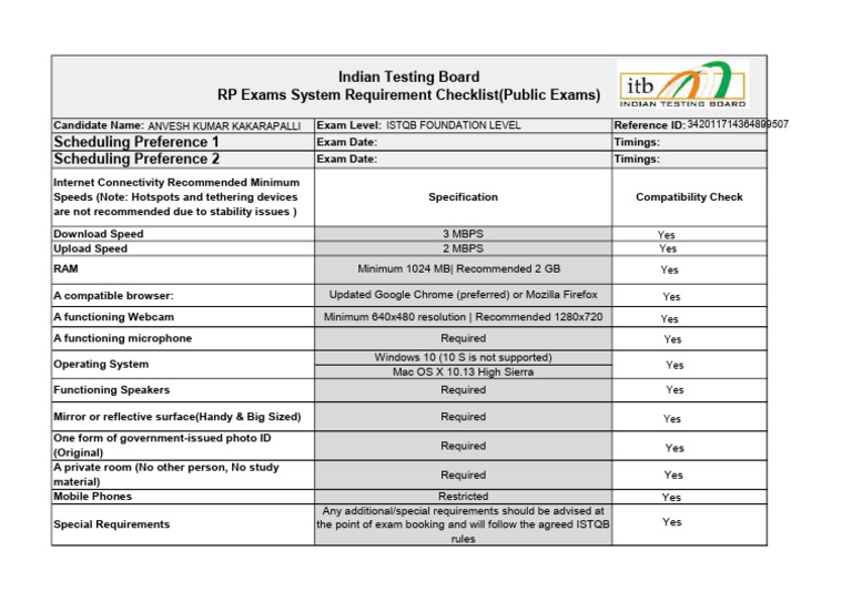 Candidate Criteria | PDF | Mobile Computers | Mobile Phones