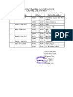 Jadwal Ujian Semester Genap Jenjang SMP 2023-2024