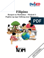 Filipino3 - K4 - M2 - Pagsasama Ang Mga Katinig at Patinig Upang Makabuo NG Salitang May Diptonggo Et Al